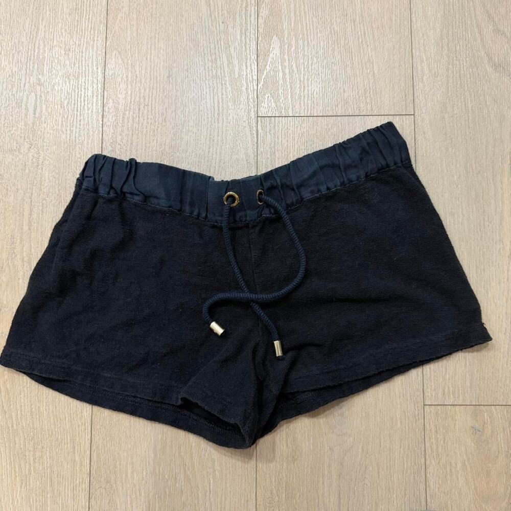 Y2k juicy couture black terry cloth shorts